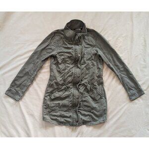 Abercrombie & Fitch Kids Coat Jacket Girls Safari Utility Green Zip XL/16